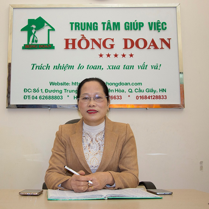Bà Nguyễn Thị Hồng Doan giám đốc trung tâm